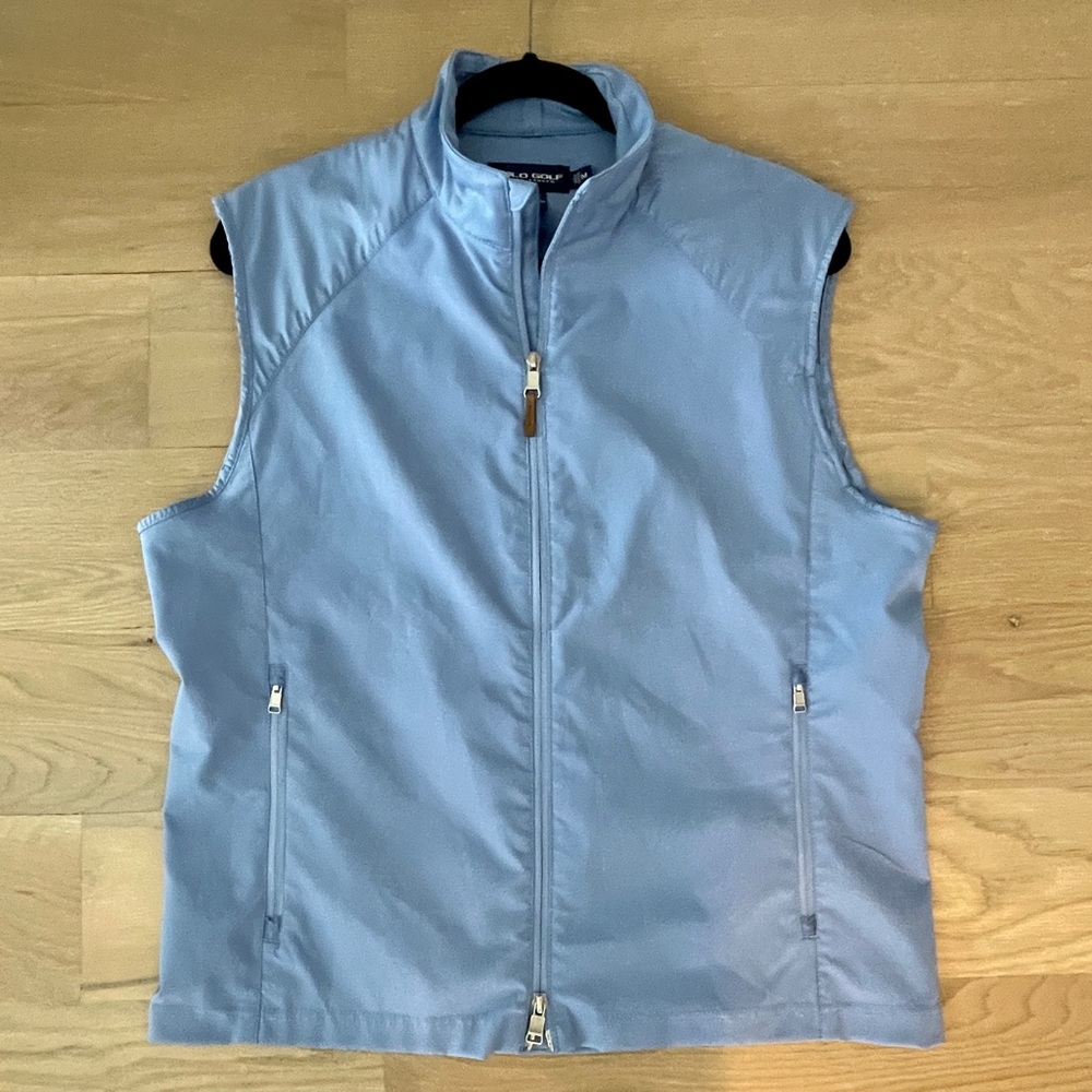 Polo Golf Men’s light blue lightweight vest, size M